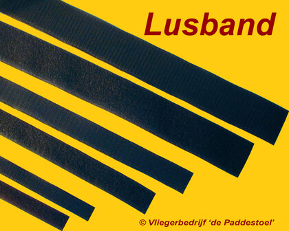 Lus 5 cm Zwart Velcro Klittenband per meter