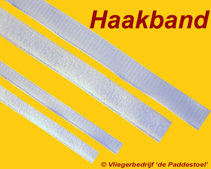 Klittenband Haak 2 cm Wit per meter