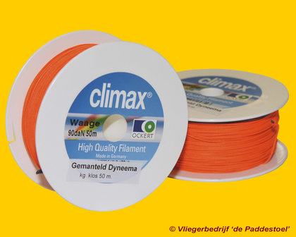 Climax Gemanteld Dyneema 60 kg Oranje - per 50 meter