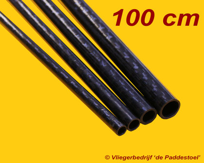 5 x 4 mm - 100 cm Gewikkeld Carbon Buis