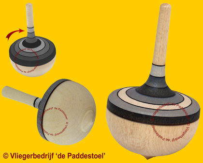 Bol Traditional Grafiet Vingertol Hout