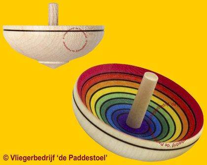 UFO Regenboog Rood-Paars Tol Hout