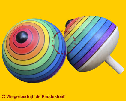 Regenboog-Ei Paars-Rood Tol Hout