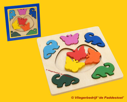 Philos Butterfly and Dinosaur - IQ Puzzel