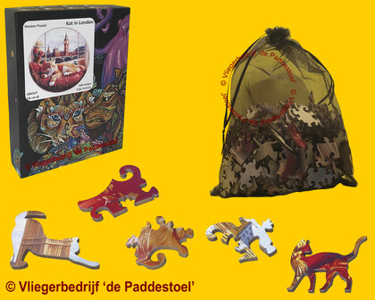 Yiwu Kat in Londen Legpuzzel hout