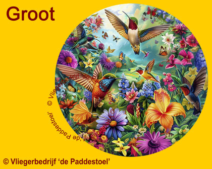 Yiwu Kolibri&#039;s in  Bloemenveld - G - Legpuzzel hout