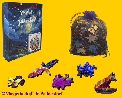 Yiwu Kolibri&#039;s in  Bloemenveld - G - Legpuzzel hout