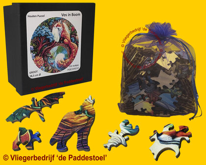 Yiwu Vos in Boom Legpuzzel hout