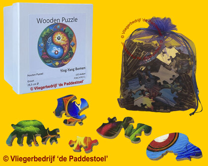 Yiwu Ying-Yang Bomen Legpuzzel hout