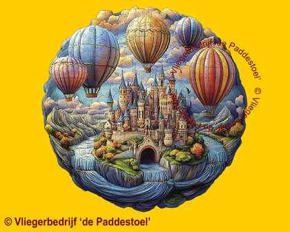 Yiwu Ballonnen Kasteel  Legpuzzel hout