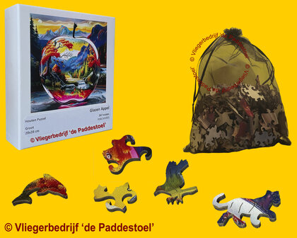 Yiwu Glazen Appel Legpuzzel hout