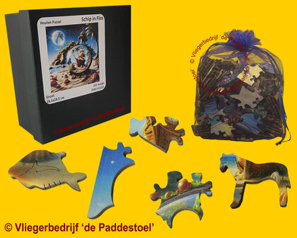 Yiwu Schip in Fles Legpuzzel hout