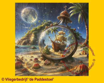 Yiwu Schip in Fles Legpuzzel hout