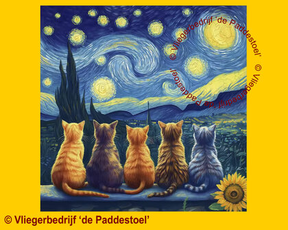 Yiwu van Gogh Poezen Legpuzzel hout