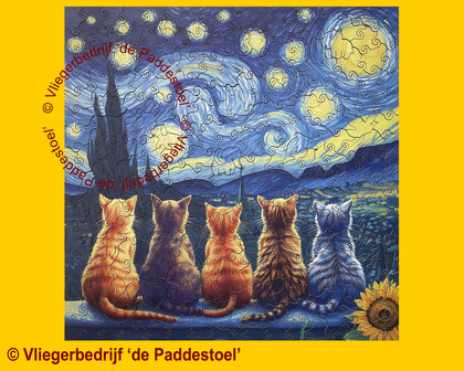 Yiwu van Gogh Poezen Legpuzzel houtYiwu van Gogh Poezen Legpuzzel hout