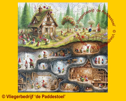 Yiwu Kabouters Legpuzzel hout
