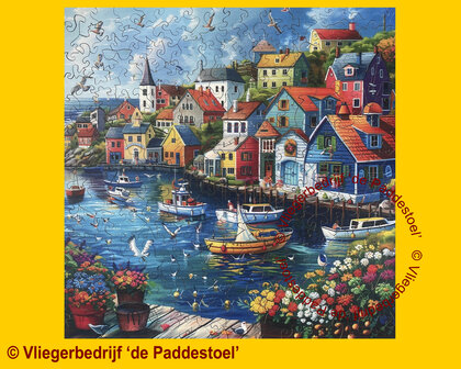 Yiwu Kleurige Haven Legpuzzel hout