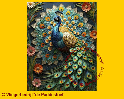 Yiwu Groene Pauw Legpuzzel hout