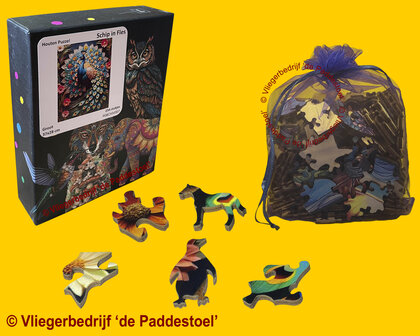 Yiwu Groene Pauw Legpuzzel hout