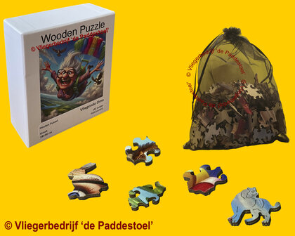 Yiwu Vliegende Oma Legpuzzel hout
