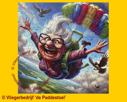 Yiwu Vliegende Oma Legpuzzel hout