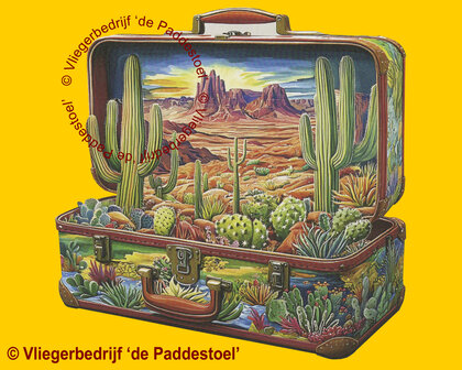 Yiwu Cactus Koffer Legpuzzel hout