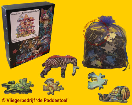 Yiwu Paddenstoelen Dorp Legpuzzel hout