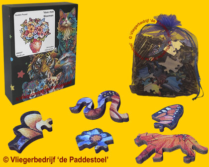 Yiwu Vaas met Bloemen Legpuzzel hout