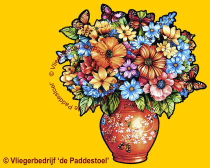 Yiwu Vaas met Bloemen Legpuzzel hout
