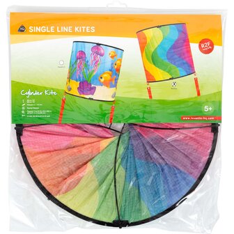 HQ Cylinder Kite Rainbow