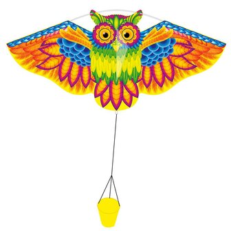 HQ Flashy Owl Kite - eenlijnsvlieger