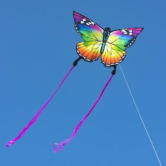 HQ Butterfly Kite Rainbow - Eenlijnsvlieger