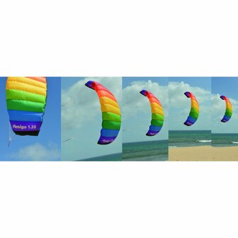 Spiderkites Amigo 1.35 rainbow - matras / stuntvliegerSpiderkites Amigo 1.35 rainbow - matras / stuntvlieger