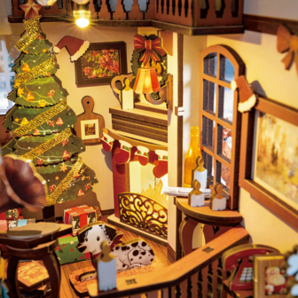 Robotime Book Nook Christmas Indoor Scene