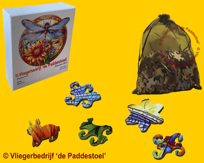 Yiwu Blauwe Libel Legpuzzel hout