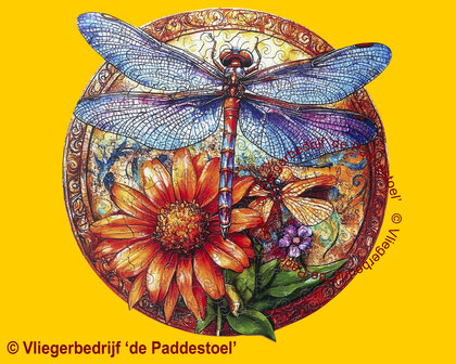 Yiwu Blauwe Libel Legpuzzel hout