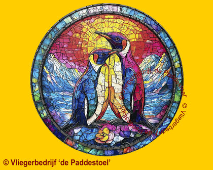 Yiwu Glas-in-Lood Pinguins Legpuzzel hout