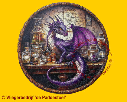 Yiwu Paarse Draak Legpuzzel hout