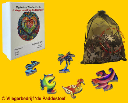 Yiwu Regenboog Hart Legpuzzel hout