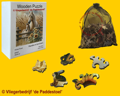 Yiwu Paarden in het Graan Legpuzzel hout