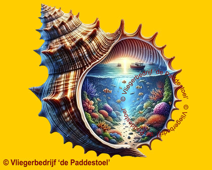 Yiwu Zee in een Schelp Legpuzzel hout