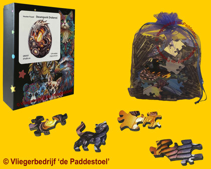 Yiwu Steampunk Drakenei Legpuzzel hout