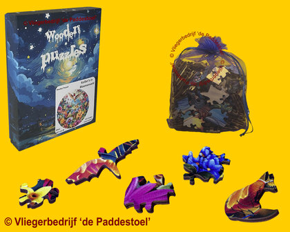 Yiwu Kolibri&#039;s in  Bloemenveld - K - Legpuzzel hout
