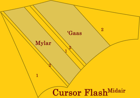 De Paddestoel Cursor Flash Midair - Eigen kleur combinatie - Vierlijns precisievlieger