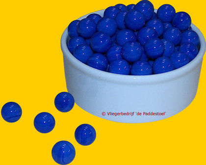 Glans Blauw Knikker per stuk