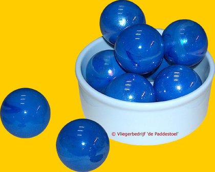 Parel Blauw Super Knikker per stuk