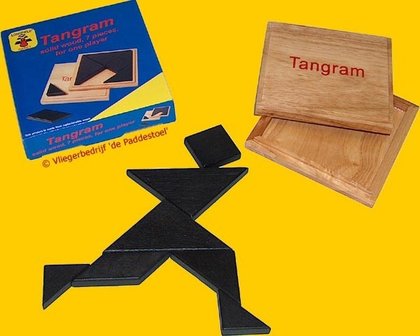 Longfield Tangram Zwart - IQ Spel