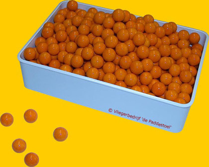 Glans Oranje knikkers - per kilogram