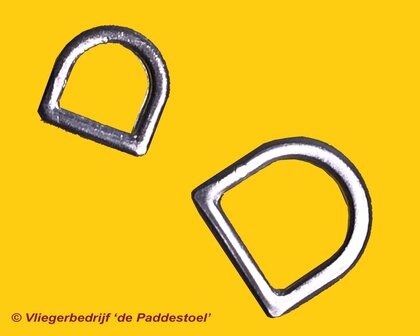 9 mm D-ring Aluminium Rond