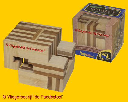 Philos Slide cube Bamboe - IQ Puzzel